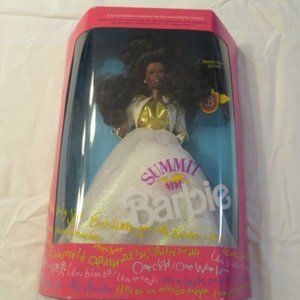 1990 Black SUMMIT Barbie Doll, Black Hair, In Original Box